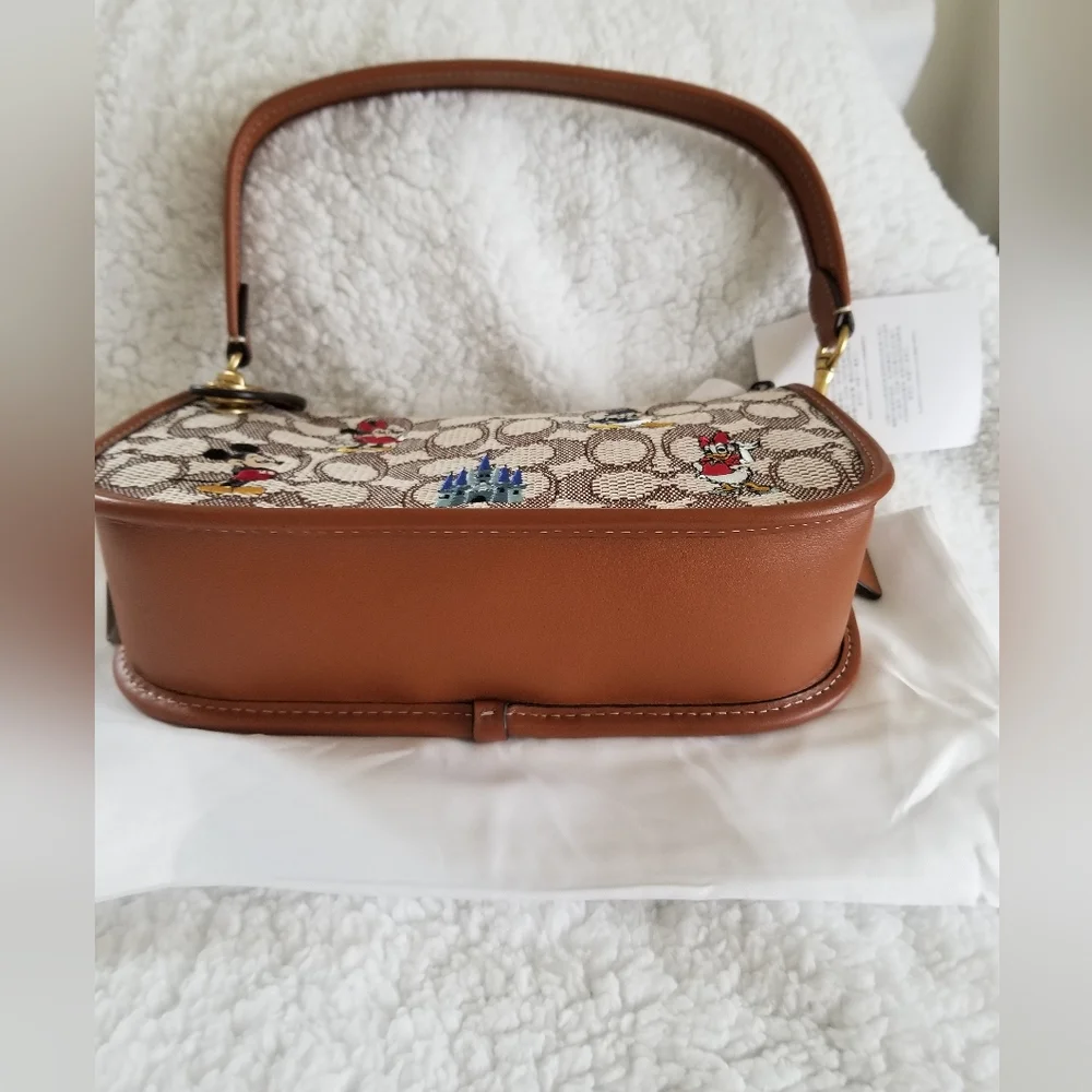 🎀NWT Authentic Disney X Coach Swinger Signature Textile Jacquard Mickey Mouse💖 - Picture 10 of 16